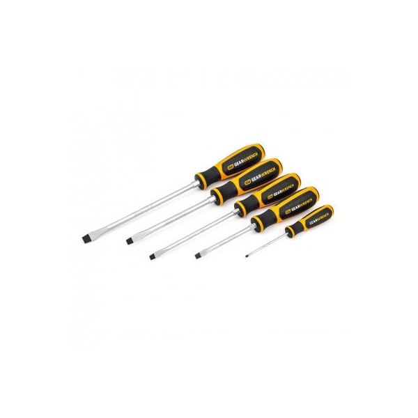Apex Tool Group Gearwrench 5 Piece Slotted Dual Material Screwdriver Set 80053H - main